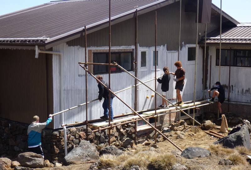 Painting the buildings